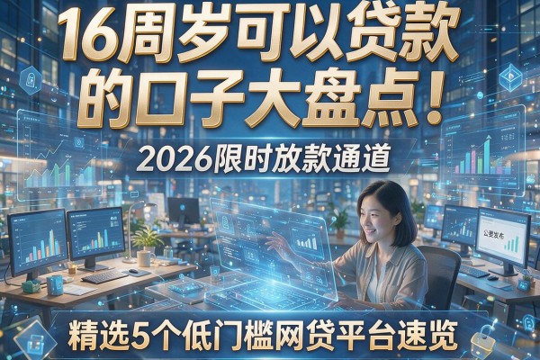 16周岁可以贷款的口子大盘点!2026限时放款通道,精选5个低门槛网贷平台速览