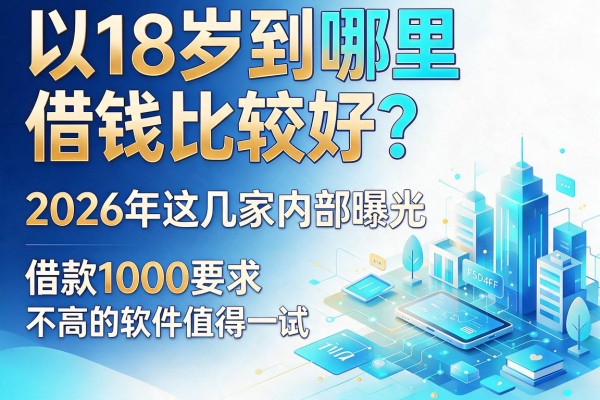 18岁到哪里借钱比较好?2026年这几家内部曝光、借款1000要求不高的软件值得一试