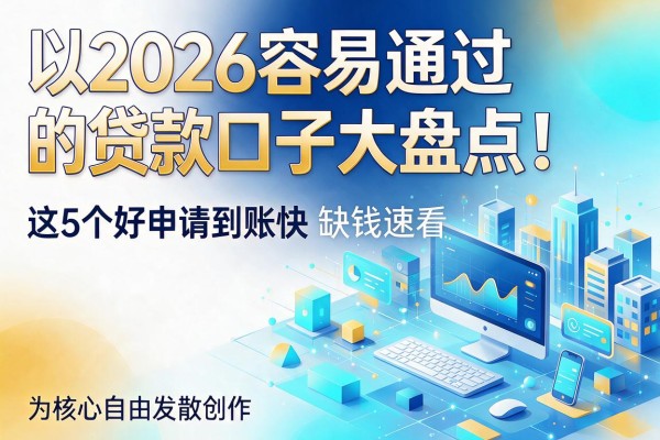 2026容易通过的贷款口子大盘点!这5个好申请到账快,缺钱速看