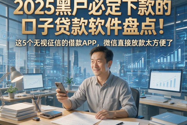 2025黑户必定下款的口子贷款软件盘点！这5个无视征信的借款APP，微信直接放款太方便了