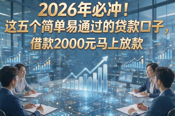 2026年必冲！这五个简单易通过的贷款口子，借款2000元马上放款