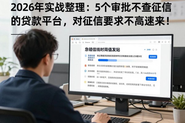 2026年实战整理:5个审批不查征信的贷款平台,对征信要求不高速来!