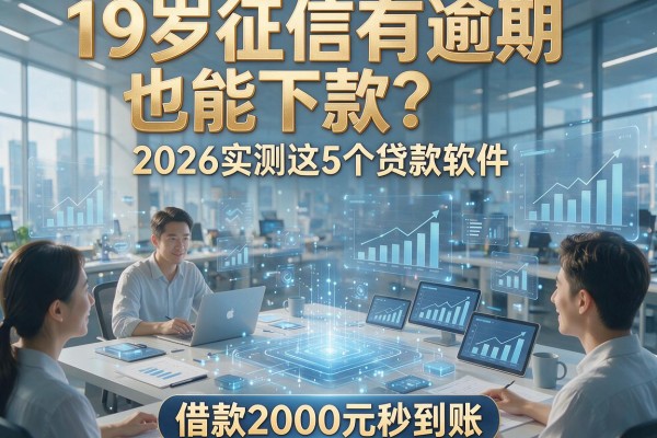 19岁征信有逾期也能下款?2026实测这5个贷款软件,借款2000元秒到账!