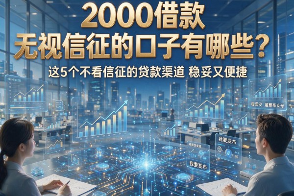 2000借款无视信征的口子有哪些?这5个不看信征的贷款渠道稳妥又便捷