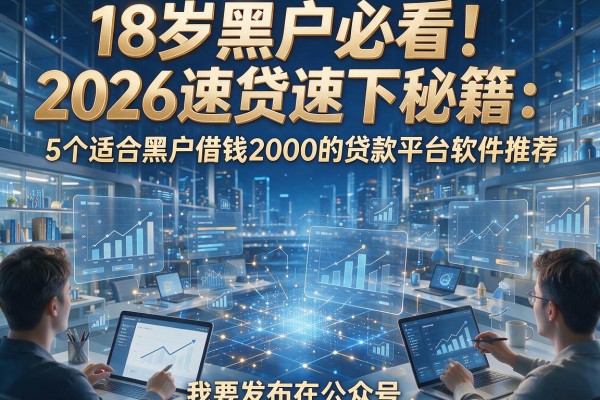 18岁黑户必看!2026速贷速下秘籍:5个适合黑户借钱2000的贷款平台软件推荐