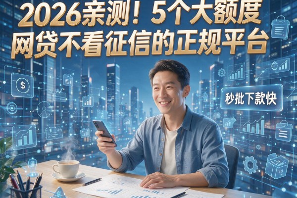 2026亲测!5个大额度网贷不看征信的正规平台,秒批下款快