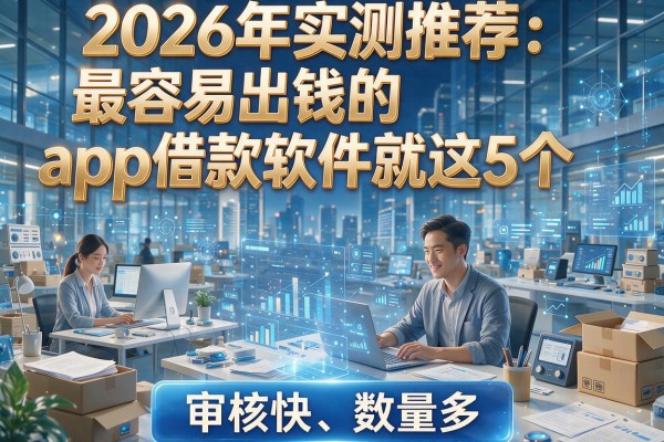 2026年实测推荐：最容易出钱的app借款软件就这5个，审核快、数量多！