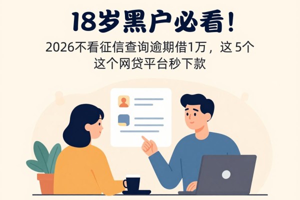 18岁黑户必看!2026不看征信查询逾期借1万,这5个网贷平台秒下款