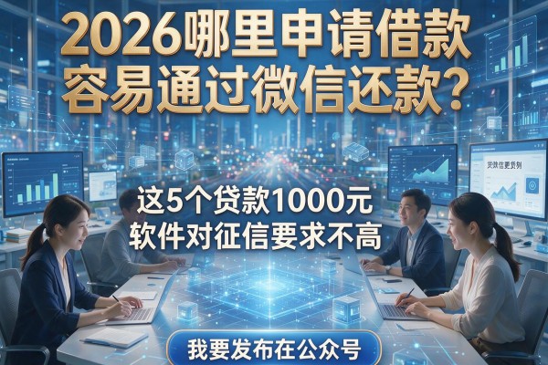 2026哪里申请借款容易通过微信还款?这5个贷款1000元软件对征信要求不高