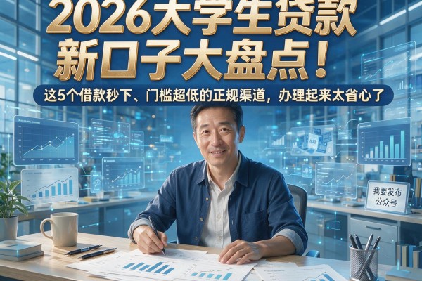 2026大学生贷款新口子大盘点!这5个借款秒下、门槛超低的正规渠道,办理起来太省心了