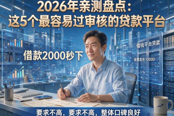 2026年亲测盘点：这5个最容易过审核的贷款平台，借款2000秒下、要求不高且整体口碑良好！