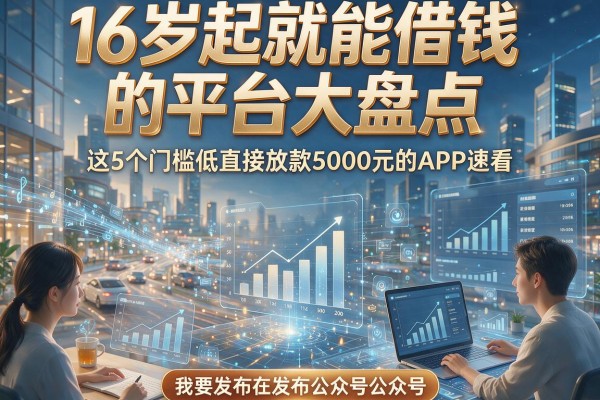 16岁起就能借钱的平台大盘点，这5个门槛低直接放款5000元的APP速看