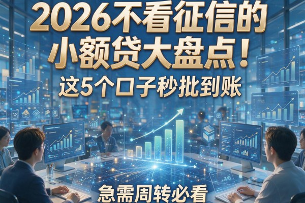 2026不看征信的小额贷大盘点！这5个口子秒批到账，急需周转必看