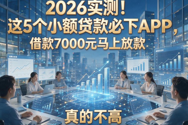 2026实测!这5个小额贷款必下APP,借款7000元马上放款,要求真的不高
