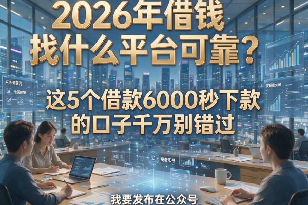 2026年借钱找什么平台可靠?这5个借款6000秒下款的口子千万别错过