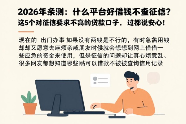 2026年亲测：什么平台好借钱不查征信？这5个对征信要求不高的贷款口子，用过都说安心！
