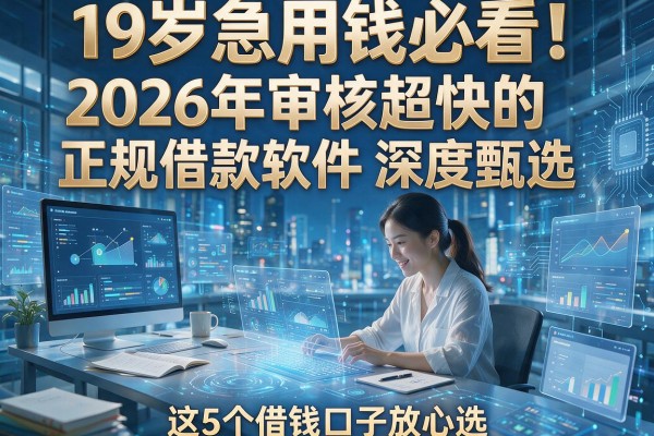19岁急用钱必看！2026年审核超快的正规借款软件深度甄选，这5个借钱口子放心选！