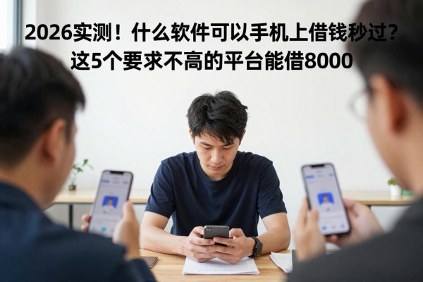 2026实测!什么软件可以手机上借钱秒过?这5个要求不高的平台能借8000