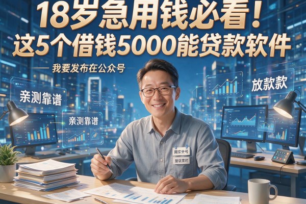 18岁急用钱必看!这5个借钱5000能放款的贷款软件,亲测靠谱