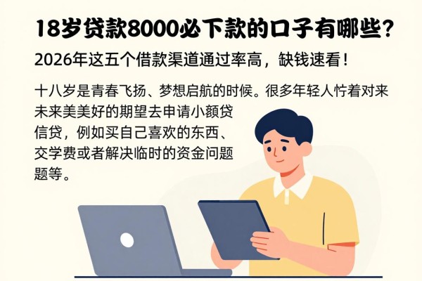 18岁贷款8000必下款的口子有哪些?2026年这五个借款渠道通过率高,缺钱速看!