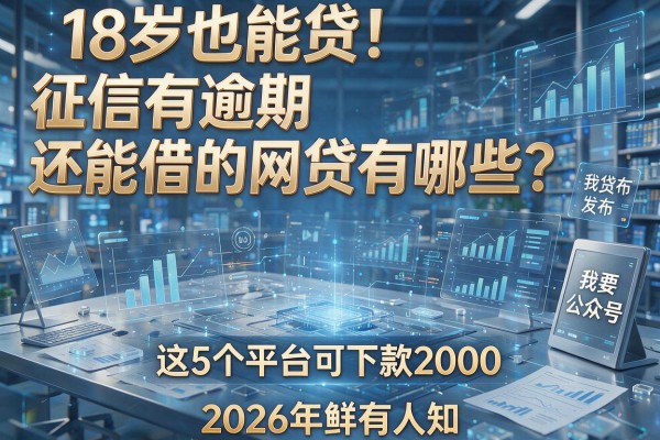 18岁也能贷！征信有逾期还能借的网贷有哪些？这5个平台可下款2000，2026年鲜有人知！