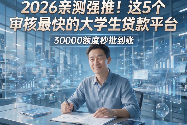2026亲测强推!这5个审核最快的大学生贷款平台,30000额度秒批到账!