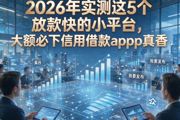 2026年实测这5个放款快的小平台,大额必下信用借款app真香!
