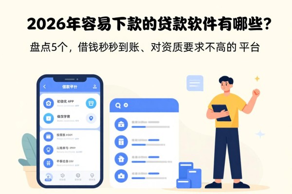18岁必看!2026年容易下款的贷款软件有哪些?盘点5个借钱秒到账、对资质要求不高的平台