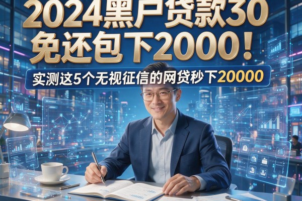 2024黑户贷款30免还包下2000!实测这5个无视征信的网贷秒下20000