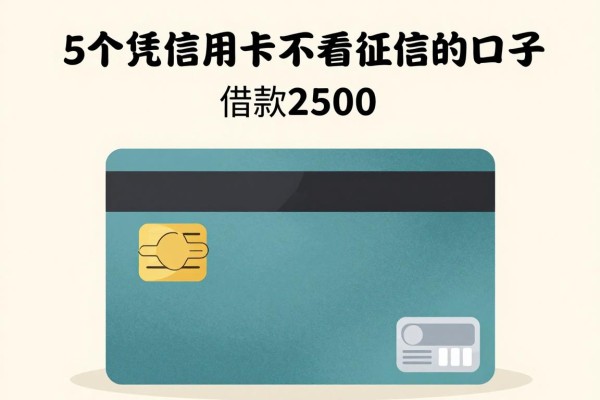2026亲测！5个凭信用卡不看征信的口子，借款2500对征信要求不高必选