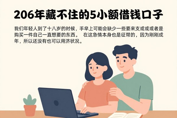 18岁必看！2026年藏不住的5个小额借钱口子，18岁也能轻松借到3000