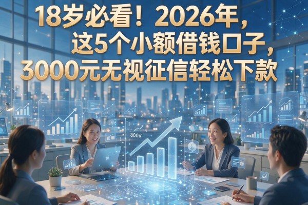 18岁必看！2026年这5个小额借钱口子，3000元无视征信轻松下款