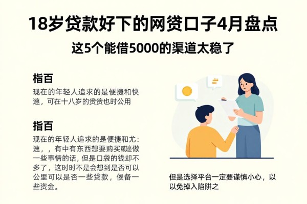 18岁贷款好下的网贷口子4月盘点，这5个能借5000的渠道太稳了