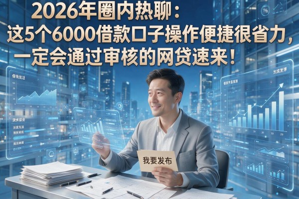 2026年圈内热聊:这5个6000借款口子操作便捷很省力,一定会通过审核的网贷速来!