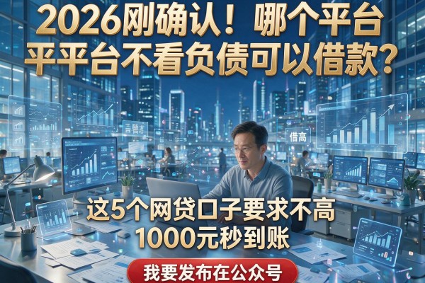 2026刚确认!哪个平台不看负债可以借款?这5个网贷口子要求不高,1000元秒到账