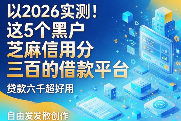 2026实测!这5个黑户芝麻信用分三百的借款平台,贷款六千超好用