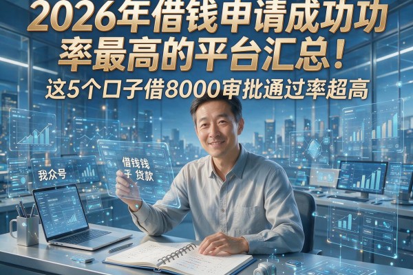 2026年借钱申请成功率最高的平台汇总！这5个口子借8000审批通过率超高