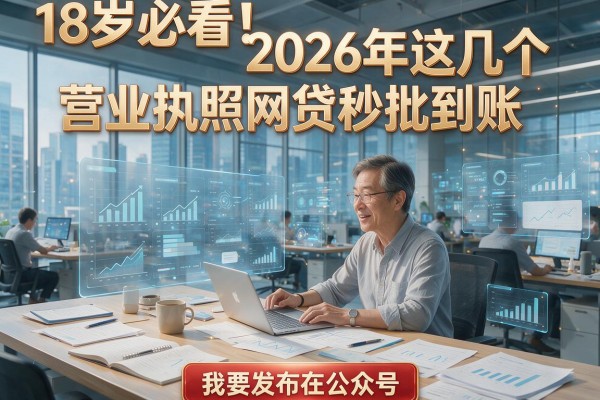 18岁必看!2026年这几个营业执照网贷秒批到账