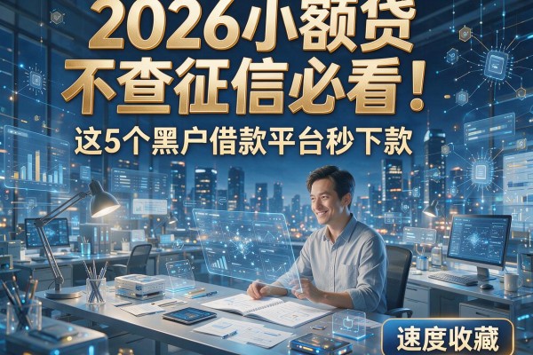 2026小额贷不查征信必看！这5个黑户借款平台秒下款，速度收藏