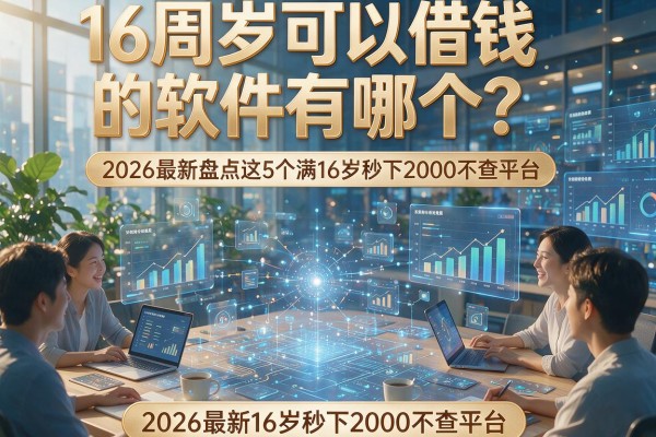 16周岁可以借钱的软件有哪个?2026最新盘点这5个满16岁秒下2000不查平台