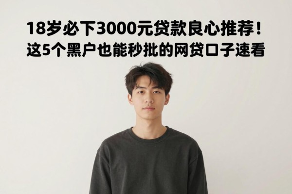 18岁必下3000元贷款良心推荐!这5个黑户也能秒批的网贷口子速看