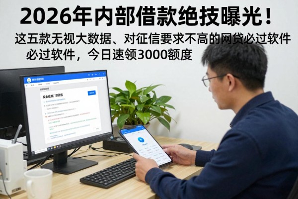 2026年内部借款绝技曝光!这五款无视大数据、对征信要求不高的网贷必过软件,今日速领3000额度!