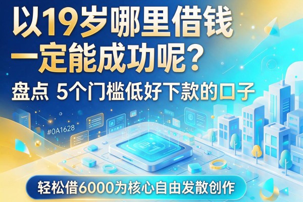 19岁哪里借钱一定能成功呢?盘点5个门槛低好下款的口子,轻松借6000