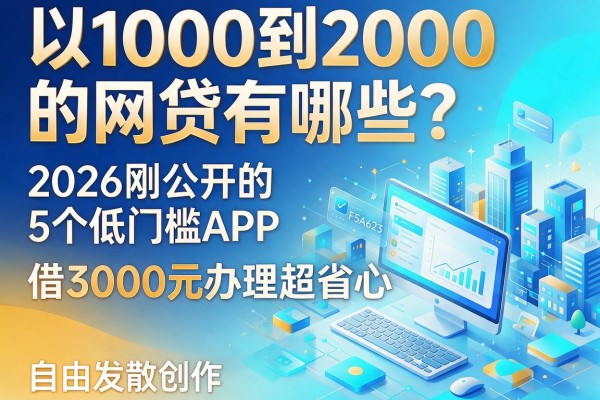 1000到2000的网贷有哪些?2026刚公开的5个低门槛APP,借3000元办理超省心