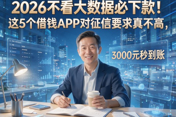 2026不看大数据必下款!这5个借钱APP对征信要求真不高,3000元秒到账