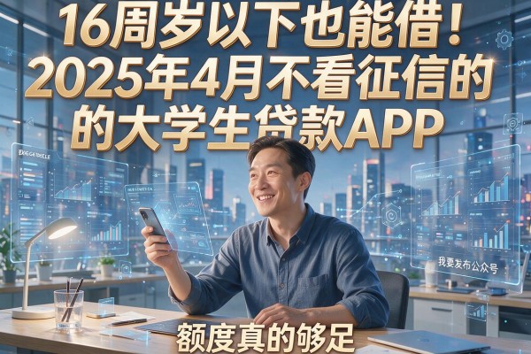 16周岁以下也能借!2025年4月不看征信的大学生贷款APP,额度真的够足