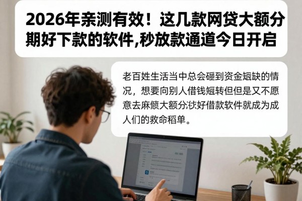 2026年亲测有效！这几款网贷大额分期好下款的软件，秒放款通道今日开启