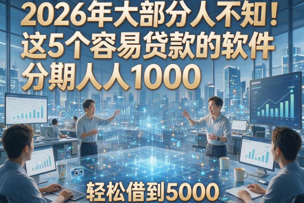 2026年大部分人不知!这5个容易贷款的软件分期人人1000,轻松借到5000