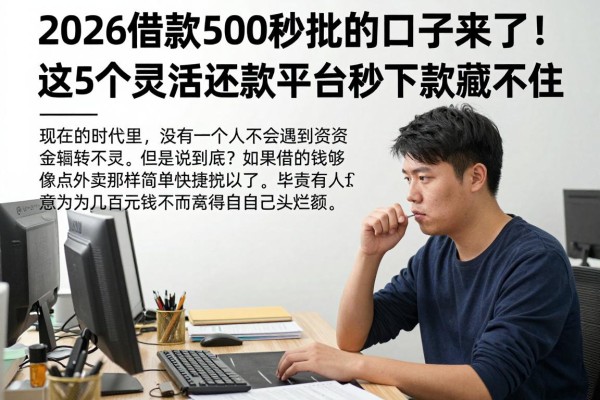 2026借款500秒批的口子来了!这5个灵活还款平台秒下款藏不住