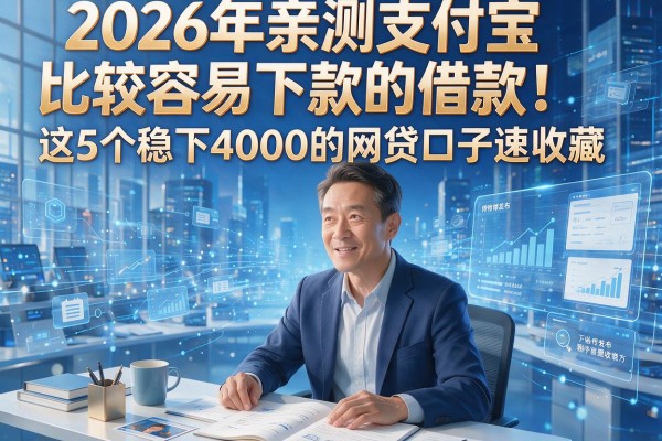 2026年亲测支付宝比较容易下款的借款！这5个稳下4000的网贷口子速收藏